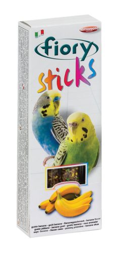 Fiory | Sticks for Budgies banana flavor | Rudak (2db) törpepapagájnak, banán ízesítéssel - 60 g