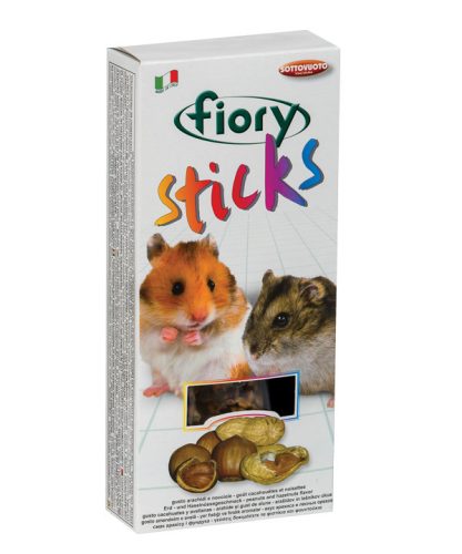 Fiory | Sticks for Hay peanuts and hazelnuts flavor | Rudak (2db) hörcsögöknek, mogyoró ízesítéssel - 100 g