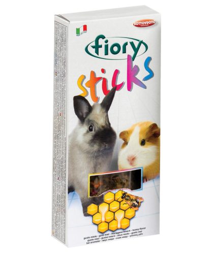 Fiory | Sticks for Dwarf Rabbits honey flavor | Rudak (2 db) nyúlaknak, méz ízesítéssel - 100 g