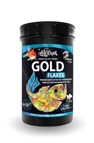 Haquoss | GOLDFLAKE | Teljes értékű lemezes, aranyhal táp - 1000 ml / 150 g