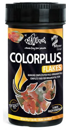 Haquoss | COLOR PLUS FLAKES | Teljes értékű lemezes, édesvízi haltáp - 250 ml / 40 g