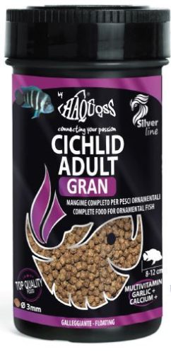 Haquoss | CICHLID GRAN ADULT | Teljes értékű granulált, mindenevő felnőtt sügér táp - 250 ml / 90 g