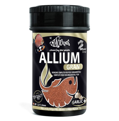 Haquoss | ALLIUM GRAN | Teljes értékű granulált, diszkosz/akváriumi haltáp - 100 ml / 48 g