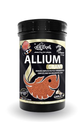 Haquoss | ALLIUM GRAN | Teljes értékű granulált, diszkosz/akváriumi haltáp - 1000 ml / 480 g