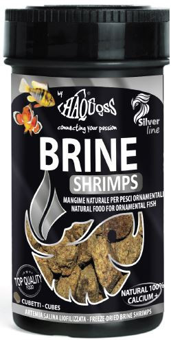 Haquoss | BRINE SHRIMPS | liofilizált  sós garnélarák, édesvízi és tengeri haltáp - 250 ml / 20 g