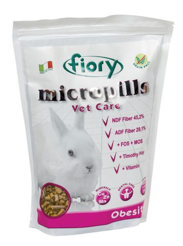 Fiory | Micropills OBESITY (rabbits) | Összetett diétás takarmány, törpenyulak számára - 850 g