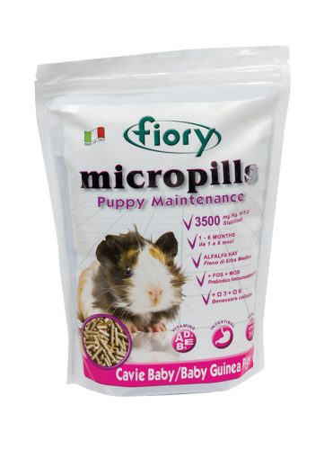 Fiory | Micropills Puppy Maintenance (Guinea-Pigs) | Teljes értékű eledel, bébi tengerimalacoknak - 850 g