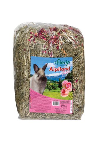 Fiory | Hay ALPILAND Rose (rose petals) | Széna szárított rózsával - 500 g