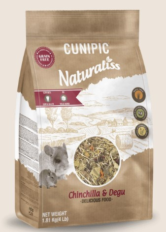 Cunipic | Naturaliss Happy Pack Chinchilla | Teljesértékű csincsilla eledel - 1,81 Kg