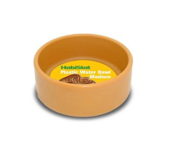 HABISTAT | ROUND PLASTIC WATER BOWL MEDIUM | Kerek műanyag itatótál  - 9x9x3,5 cm