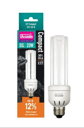 ARCADIA | D3+ COMPACT E27 BULB 12% | Sivatagi UVB izzó - 23 WATT